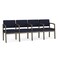 Lesro Lenox Steel 4 Seat Tandem Seating Metal Frame, Bronze, OH Navy Upholstery LS4103 - alternate 1
